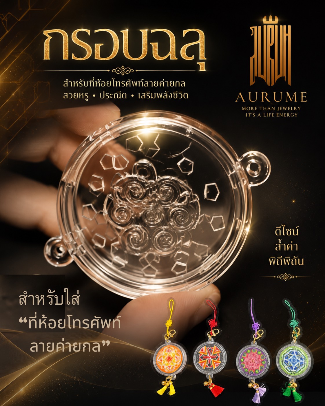 กรอบฉลุลาย สำหรับที่ห้อยโทรศัพท์ลายค่ายกล