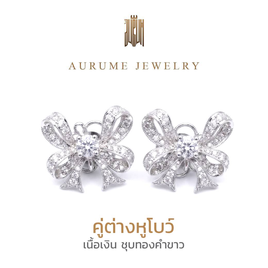 คู่แป้นต่างหูโบว์